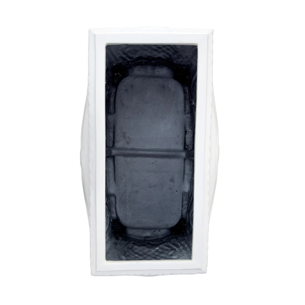 GRP DECOREX 102/B White Large Rectangle Planter