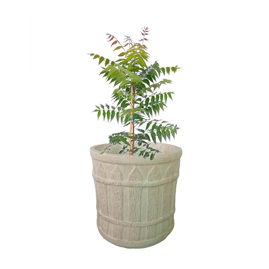 15 WOODEN DESIGN ROUND PLANTER GRC