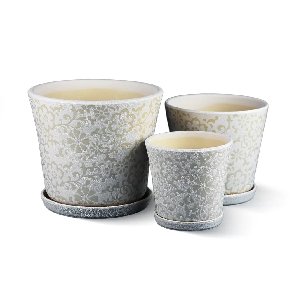 CERAMIC PLANTER OFF WHITE 211P-G2