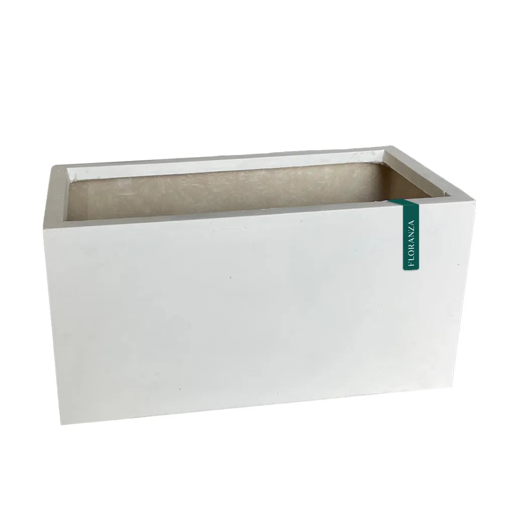 WHITE SMALL RECTANGLE PLANTER GRP 307/B POT