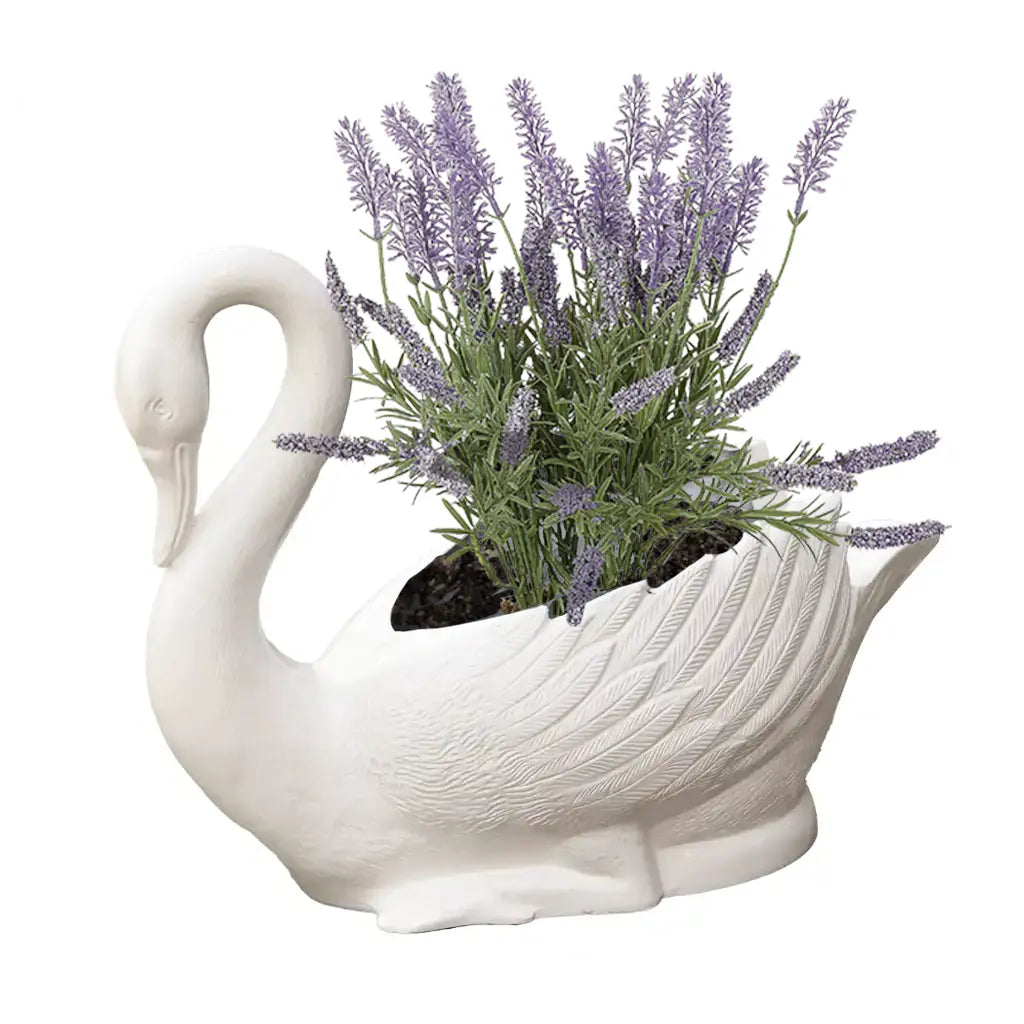 STYLISH SWAN FLOWER POT GRP DECOREX 801/A