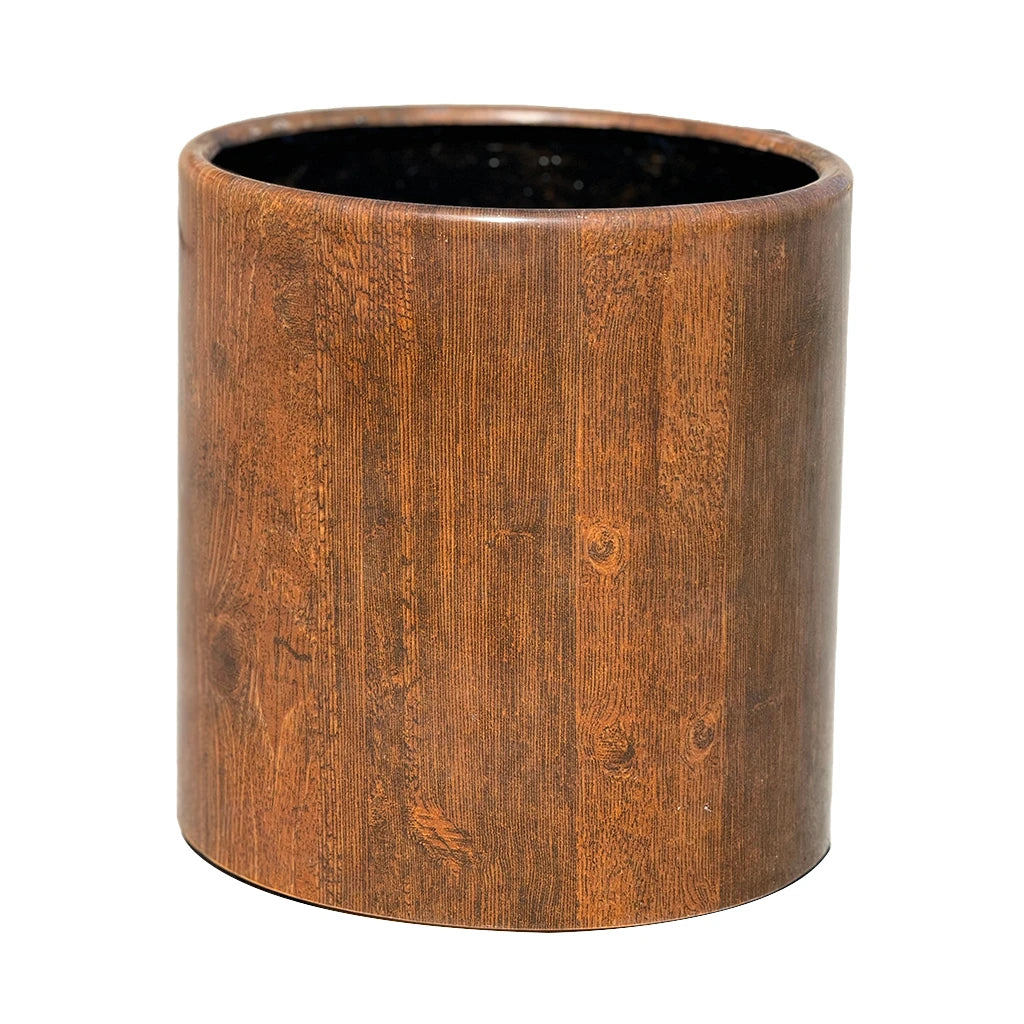 ROUND WOODERN DESIGN FIBER PLANTER