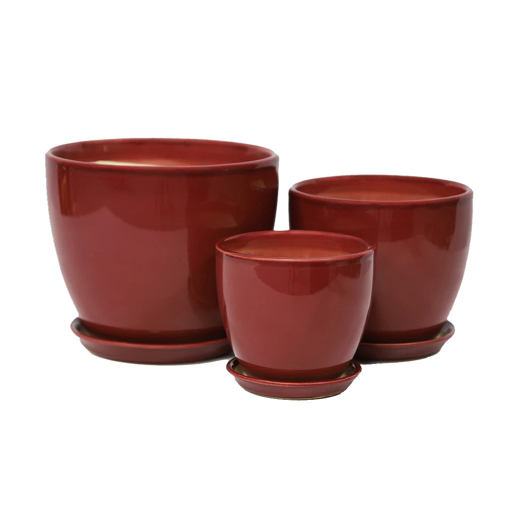 CERAMIC PLANTER 101 C- A RED