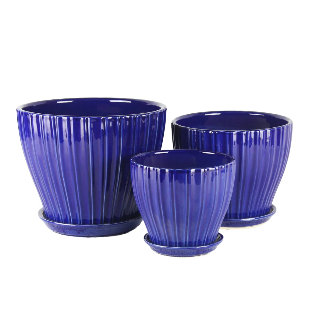 CERAMIC PLANTER 241C-D DEEP BLUE