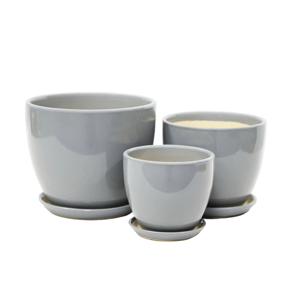 CERAMIC PLANTER 101C-H LIGHT GREY