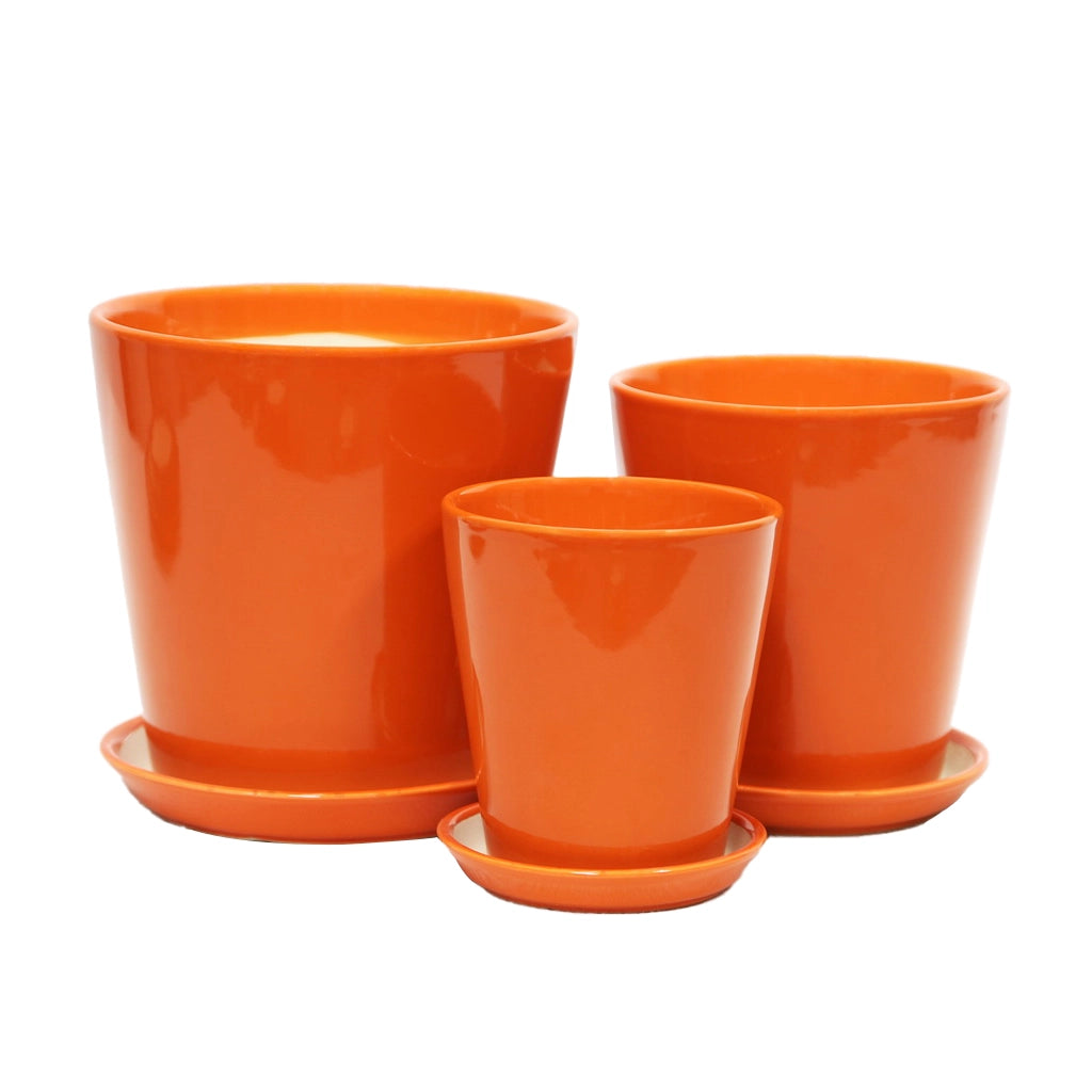CERAMIC PLANTER 001C-ORANGE
