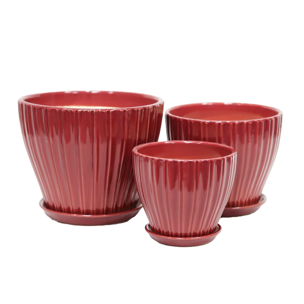 CERAMIC PLANTER 241C-A RED COLOUR