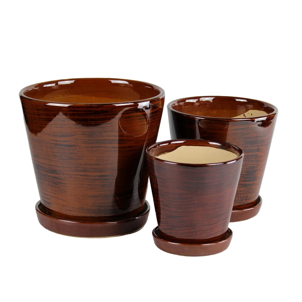 CERAMIC PLANTER BROWN 001G- CFD