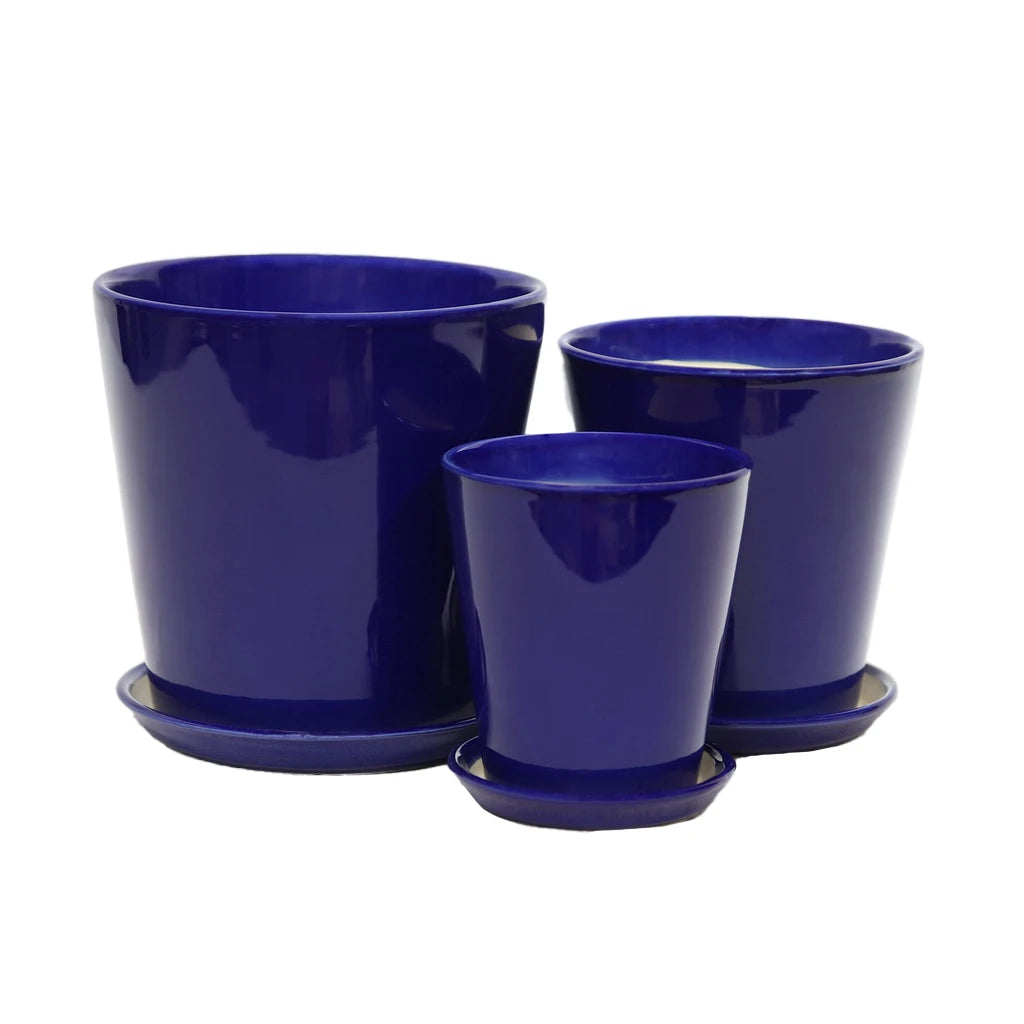 CERAMIC PLANTER 001C- D BLUE