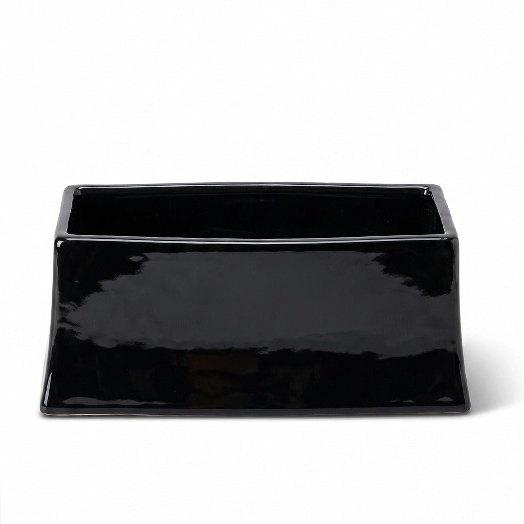Fiber rectangular planter curved