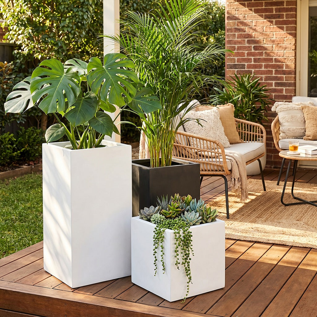 Fiber clay pot stand box model