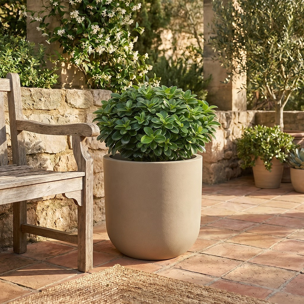 Fiber clay pot U shape