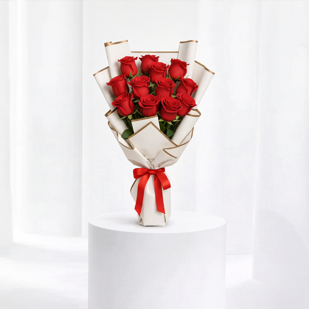 Lovers Bloom Red Rose Bouquet