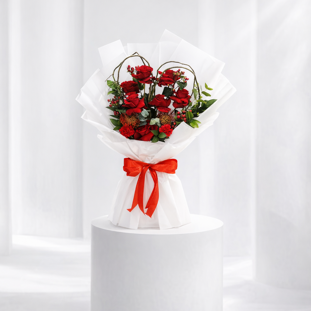 Romantic Heart Blooms