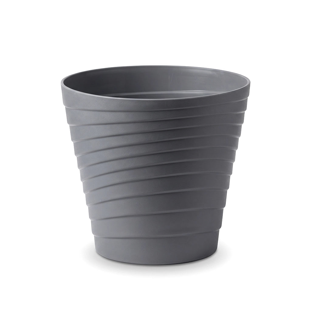 Plastic Pot Spiral Ribbed Design